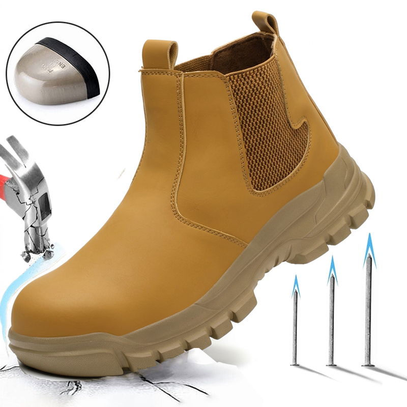 Leather Work Factory - Scarpe Antinfortunistiche Durevoli da Uomo, Stivali