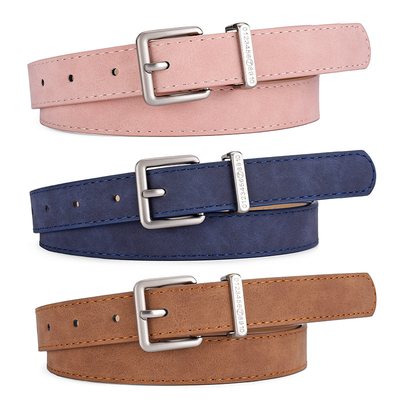 Leather Work Jeans - Cintura da donna Cintura sottile con