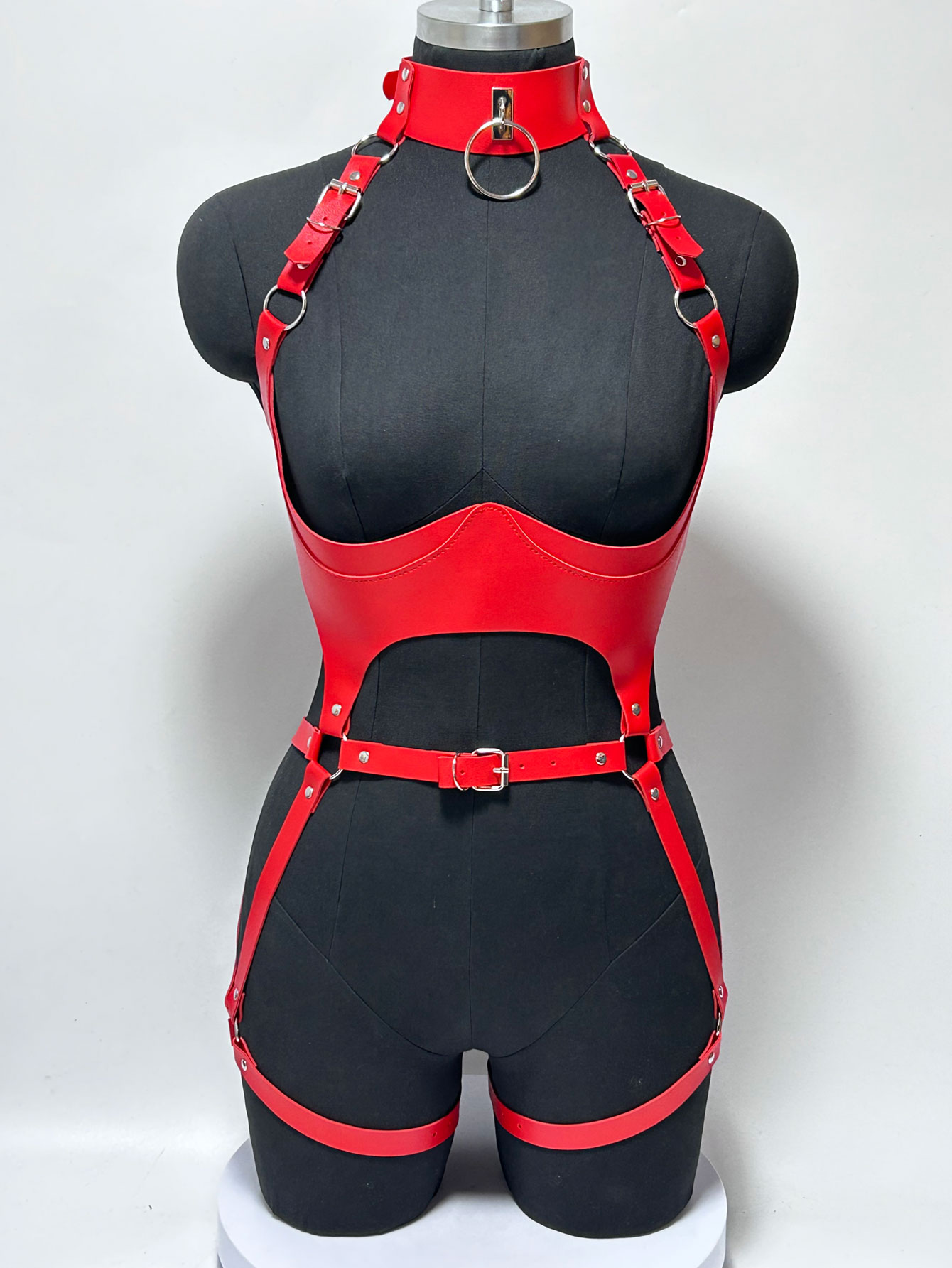 Leather Work Harness - Cintura Imbracatura Completa in Ecopelle Stile