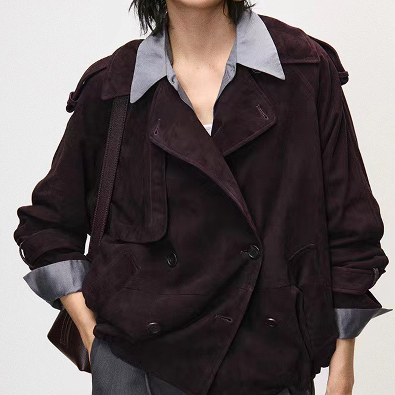 Leather Work For Kids - Giacca in vera pelle scamosciata Autunno