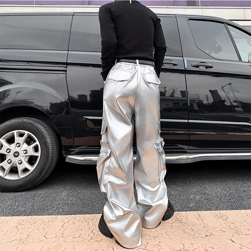 Pantaloni in pelle argento da  - Leather Work Pants recensione e prezzo