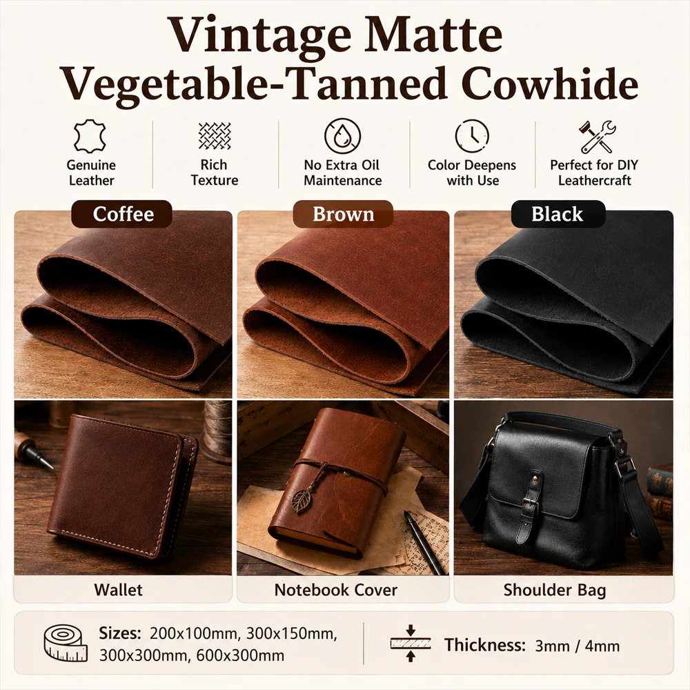 1 pezzo di pelle bovina concia - Veg Tan Leather Hide recensione e prezzo